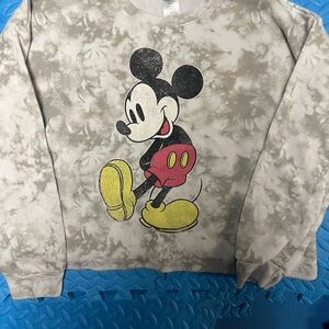 Women’s Disney Mickey Mouse Tie-Dye  Crop TopSweatshirt